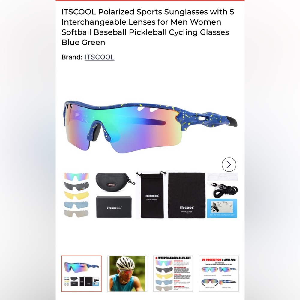 Polarized Sports Sunglasses - Blue